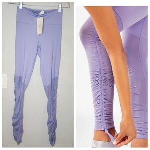 NWT Fabletics Small Tall Purple Cashel Foldover PureLuxe Leggings Cinchable